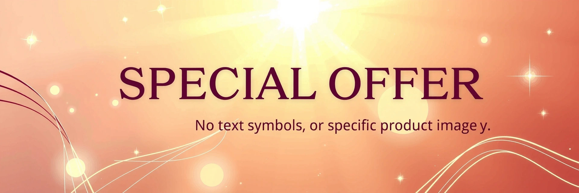 Abstract, elegant image representing a special offer